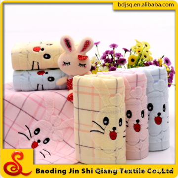 wholesale 100% cotton custom embroideryed cat kids towel for sale